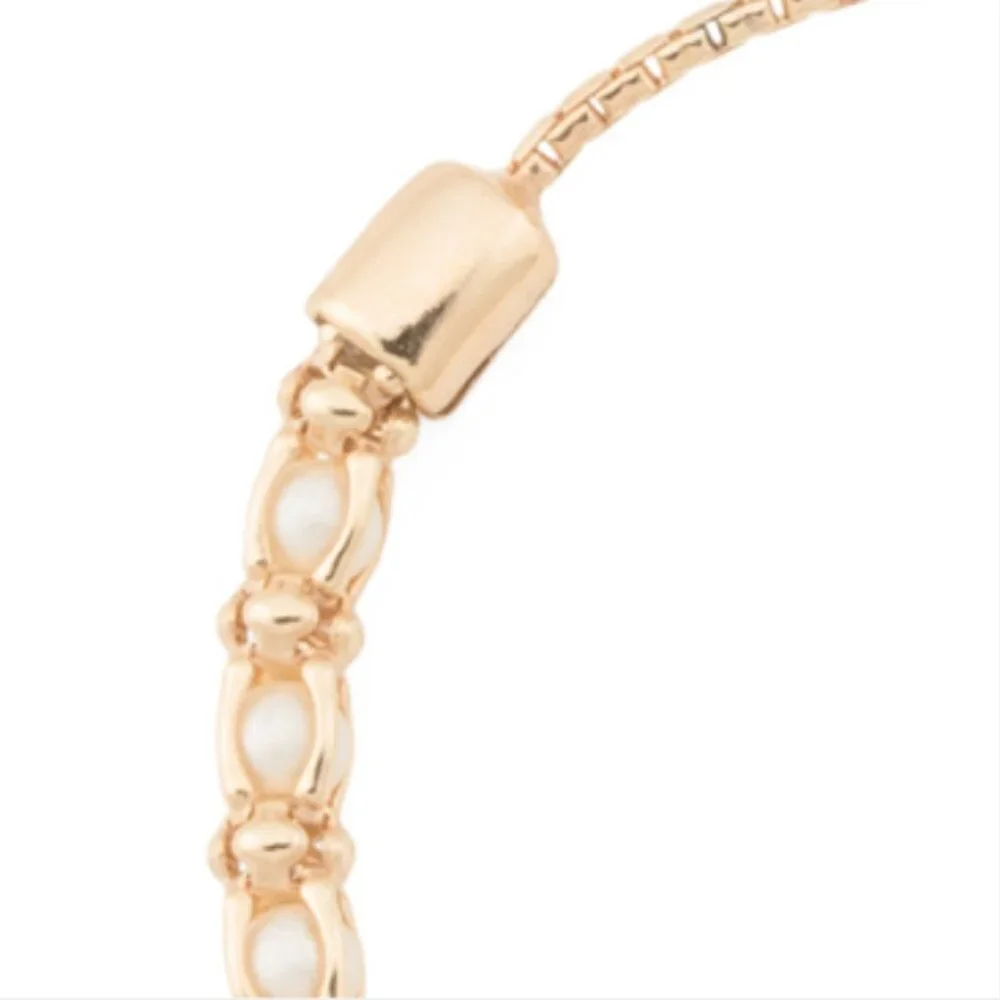 MIA FIORE Made In Italy 14kt Gold Plated Pearl Cage Bolo Bracelet